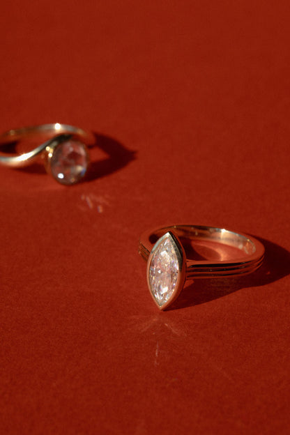 2 CT Round Three Stones Lab Grown Diamond Engagement Ring