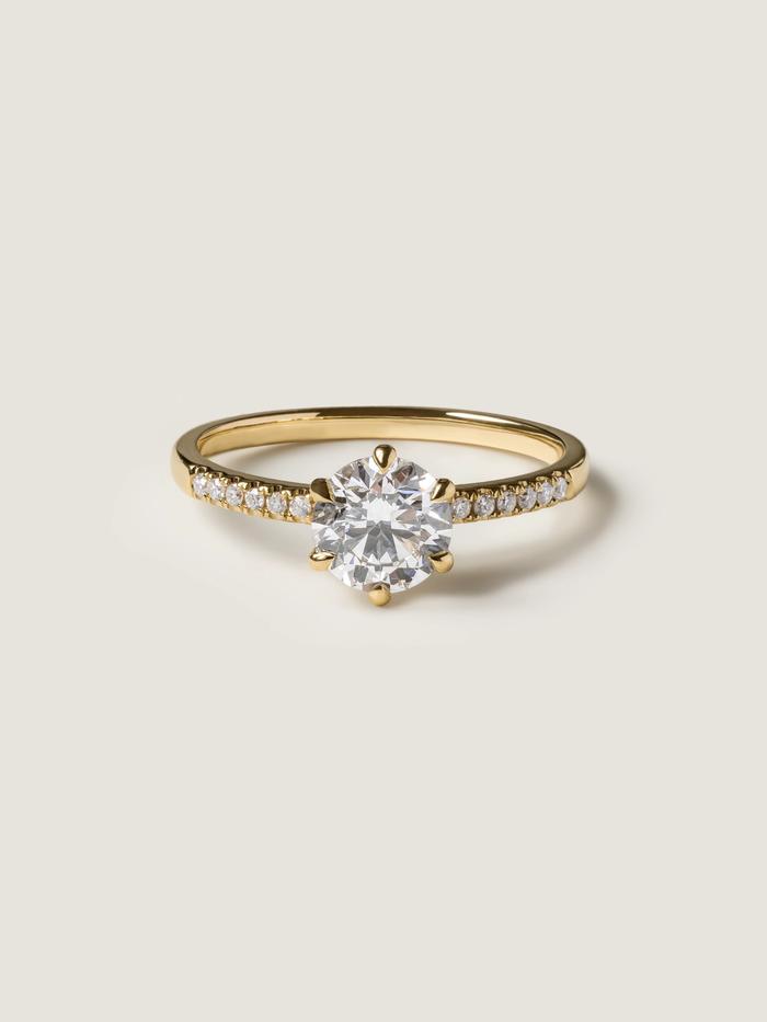 Marquise Cut Cluster Styled Lab Grown Diamond Engagement Ring