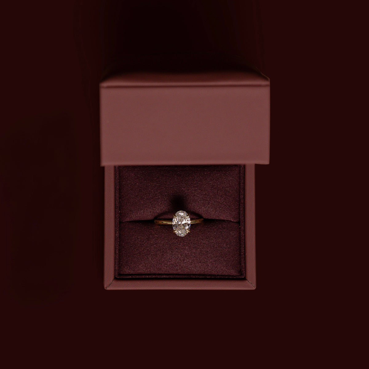 Oval Three Stone Lab Grown Diamond Engagement Ring