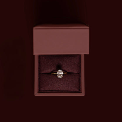 Oval Three Stone Lab Grown Diamond Engagement Ring