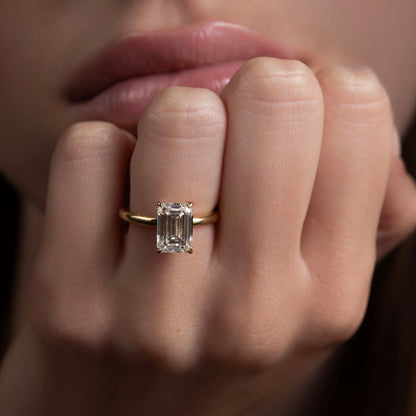 Oval Three Stone Lab Grown Diamond Engagement Ring