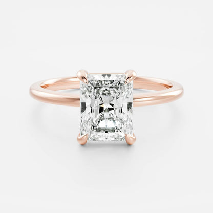 Oval Three Stone Lab Grown Diamond Engagement Ring