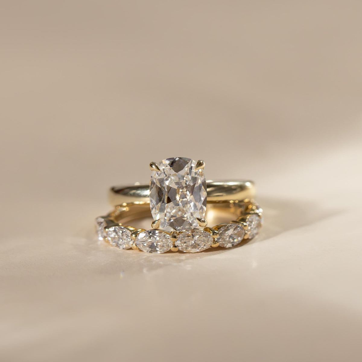 Oval Three Stone Lab Grown Diamond Engagement Ring