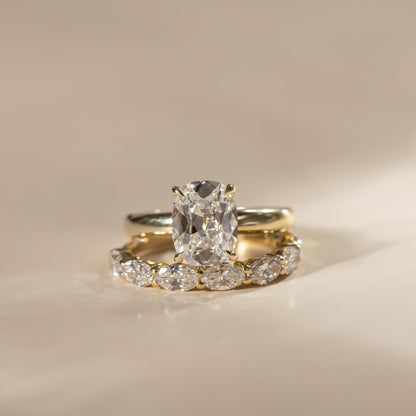 Oval Three Stone Lab Grown Diamond Engagement Ring