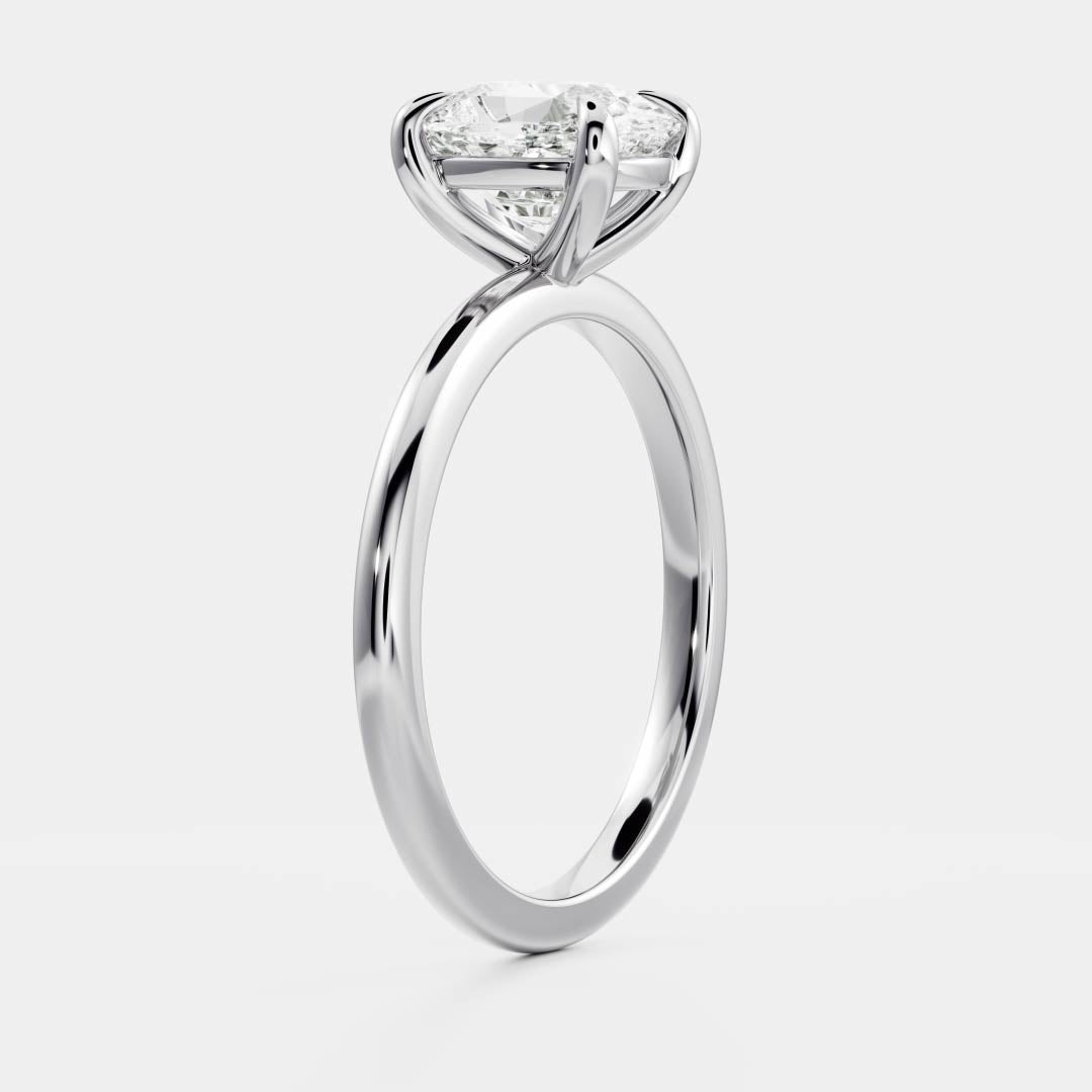 Oval Three Stone Lab Grown Diamond Engagement Ring