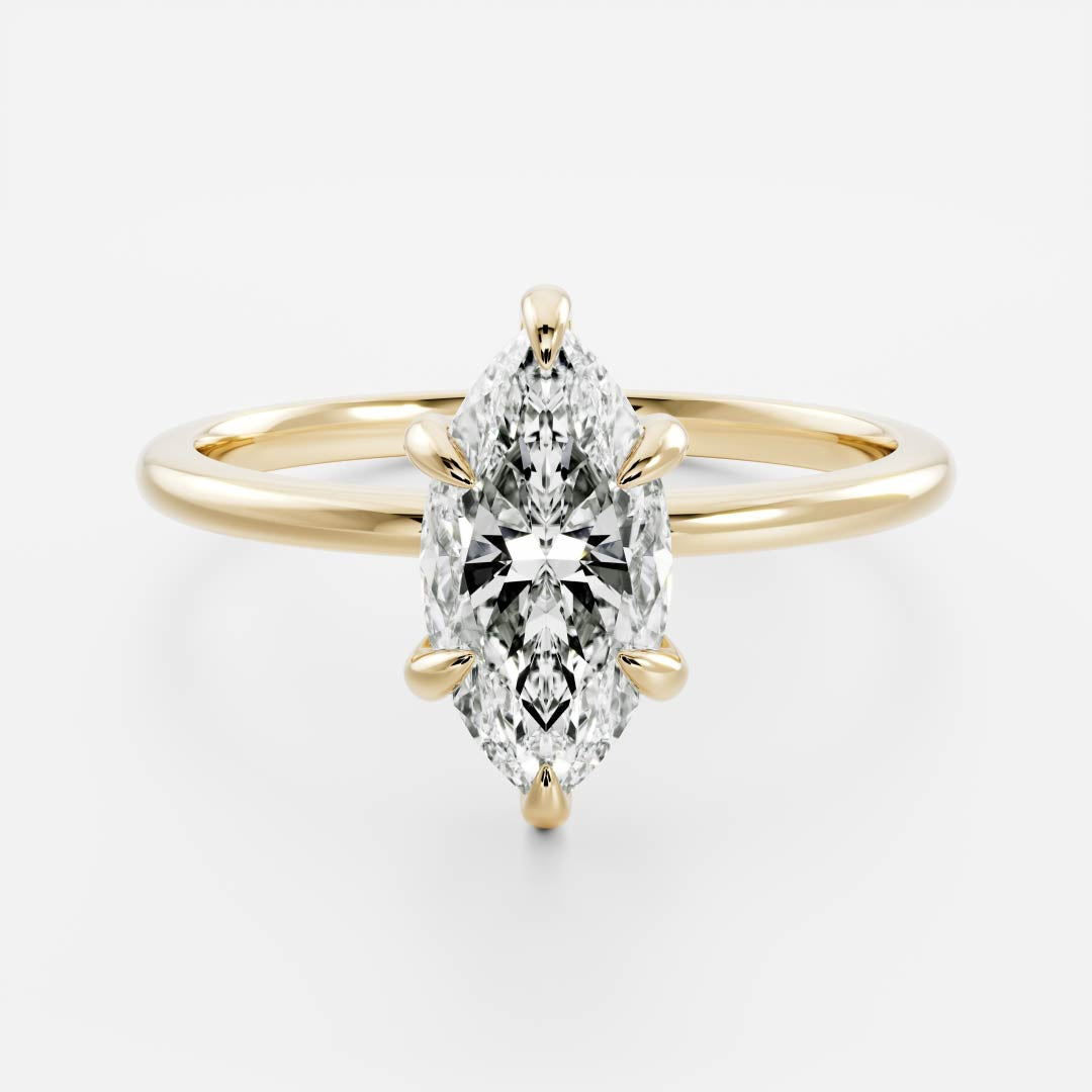 Marquise Solitaire Lab Grown Diamond Engagement Ring