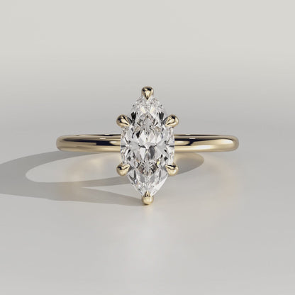 Marquise Solitaire Lab Grown Diamond Engagement Ring