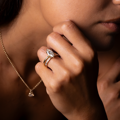 Marquise Solitaire Lab Grown Diamond Engagement Ring