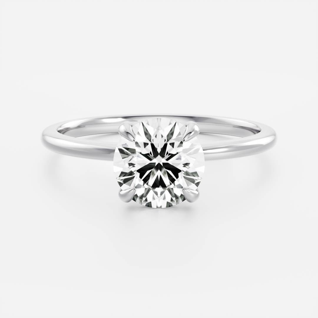 Oval Three Stone Lab Grown Diamond Engagement Ring