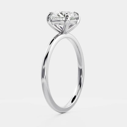 Oval Three Stone Lab Grown Diamond Engagement Ring