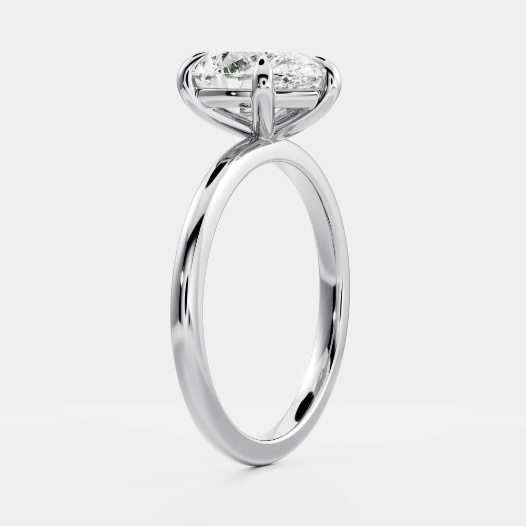 Oval Three Stone Lab Grown Diamond Engagement Ring