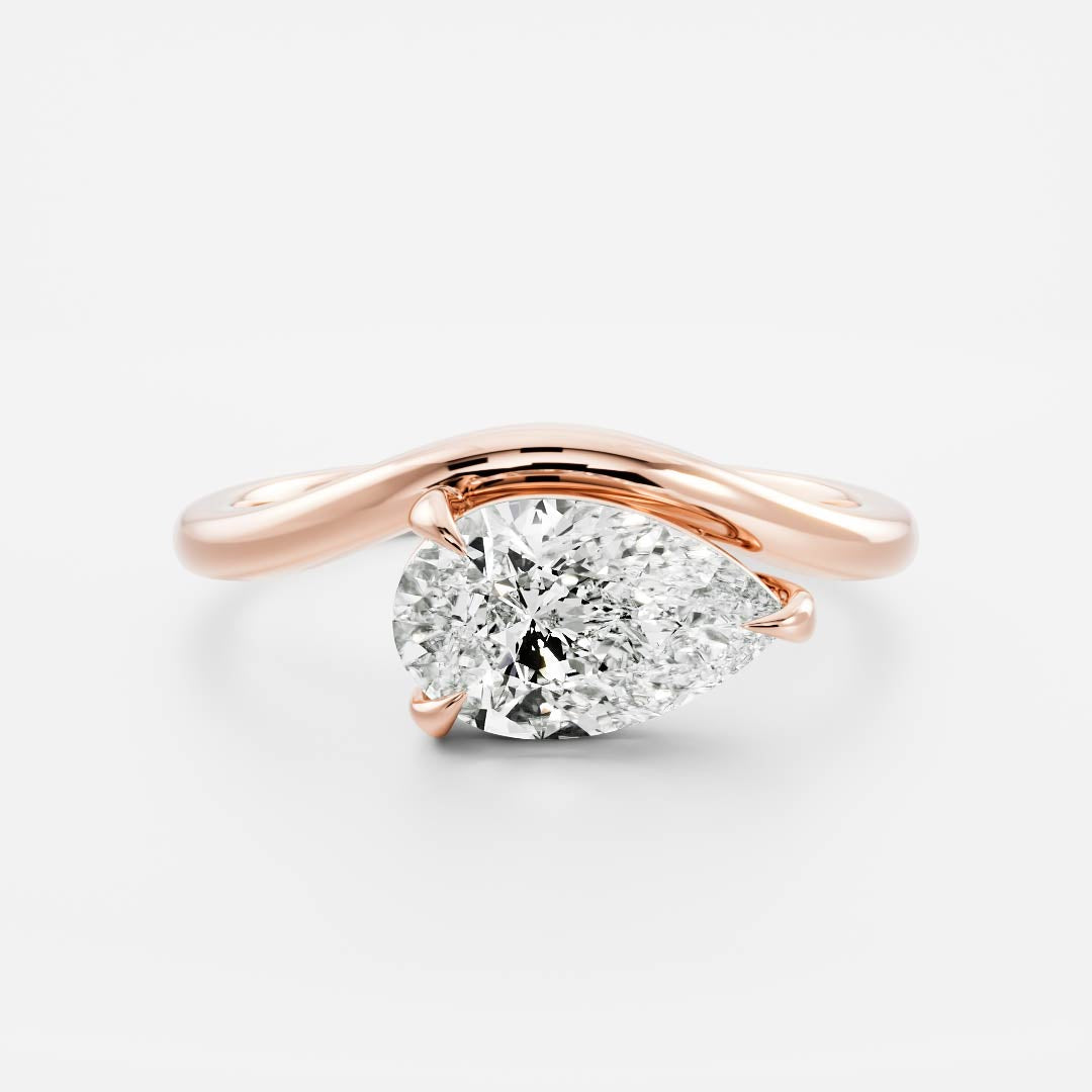 Oval Three Stone Lab Grown Diamond Engagement Ring