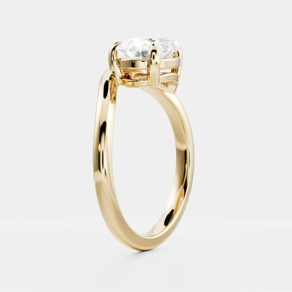 Oval Three Stone Lab Grown Diamond Engagement Ring