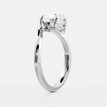 Oval Three Stone Lab Grown Diamond Engagement Ring