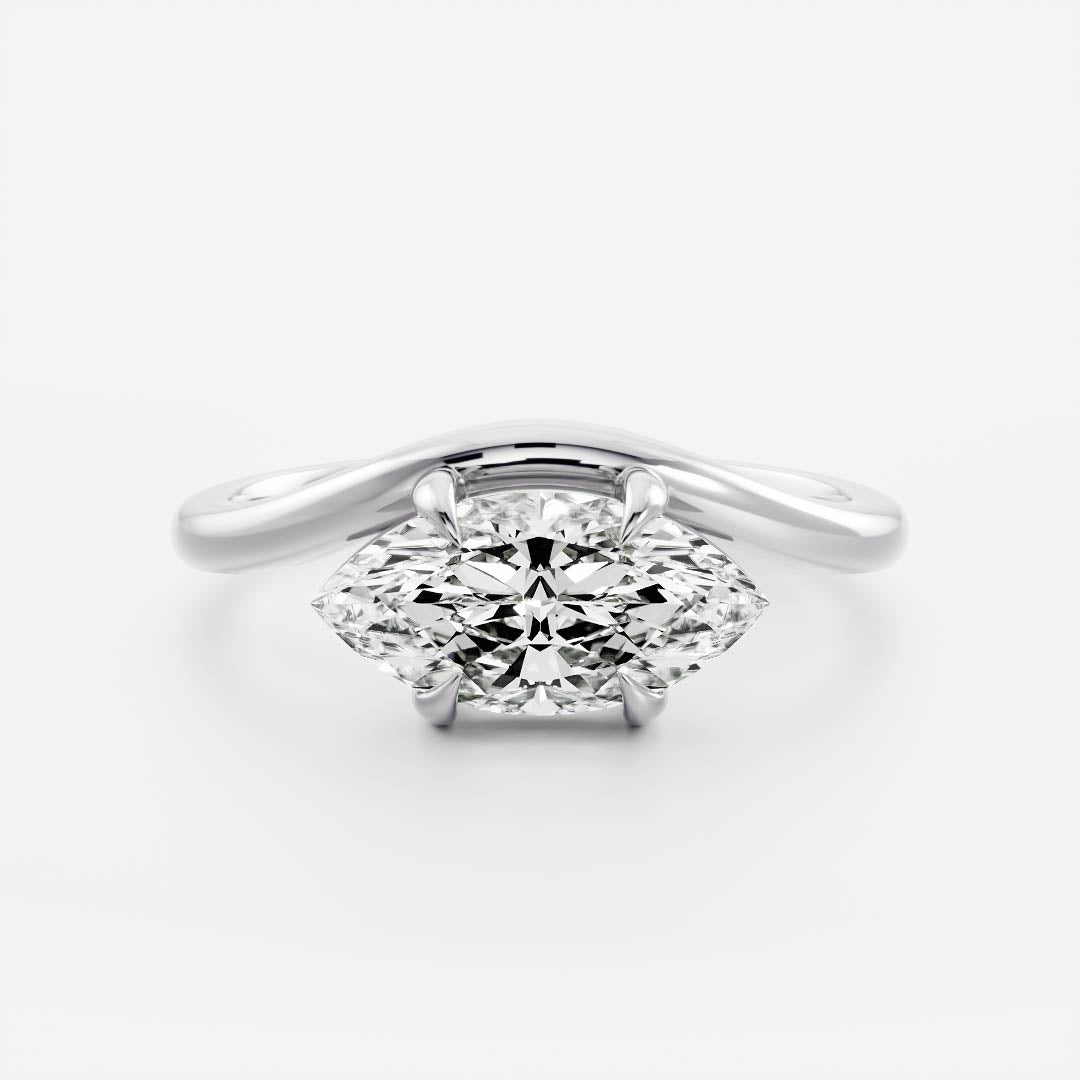 Oval Three Stone Lab Grown Diamond Engagement Ring