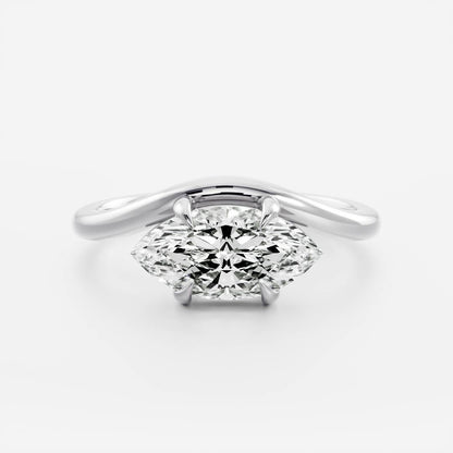Oval Three Stone Lab Grown Diamond Engagement Ring