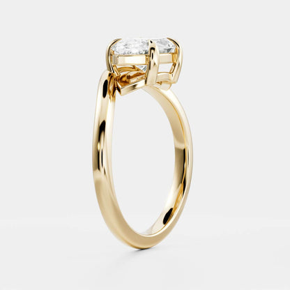 Oval Three Stone Lab Grown Diamond Engagement Ring