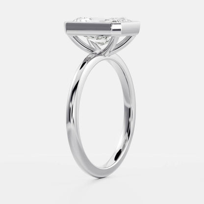 Oval Three Stone Lab Grown Diamond Engagement Ring