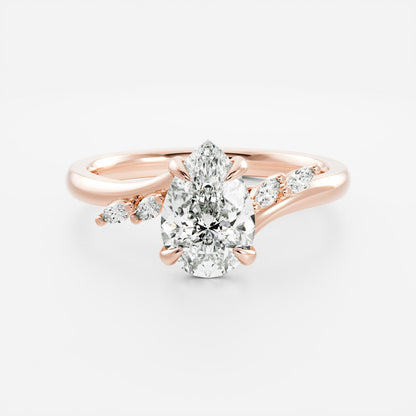 Oval Three Stone Lab Grown Diamond Engagement Ring