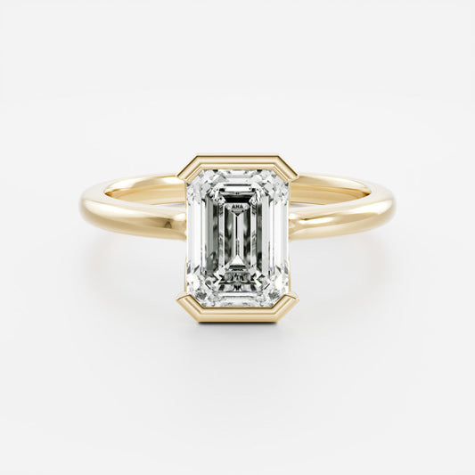 Oval Three Stone Lab Grown Diamond Engagement Ring