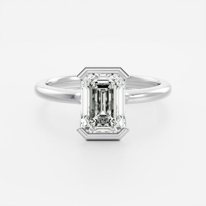 Oval Three Stone Lab Grown Diamond Engagement Ring
