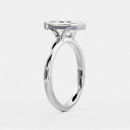 Oval Three Stone Lab Grown Diamond Engagement Ring