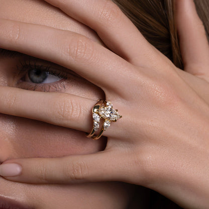 Oval Three Stone Lab Grown Diamond Engagement Ring