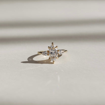 Oval Three Stone Lab Grown Diamond Engagement Ring