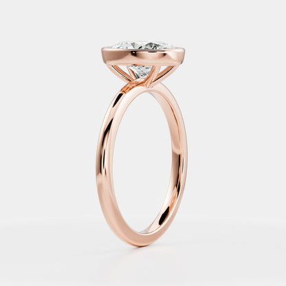 Oval Three Stone Lab Grown Diamond Engagement Ring