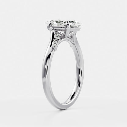 Oval Three Stone Lab Grown Diamond Engagement Ring