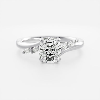 Oval Three Stone Lab Grown Diamond Engagement Ring