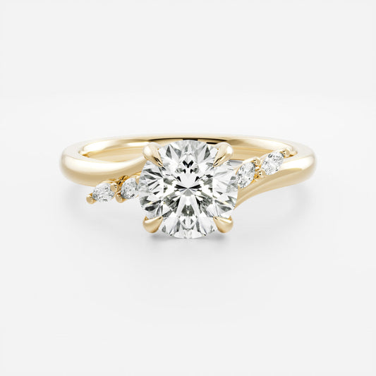Oval Three Stone Lab Grown Diamond Engagement Ring