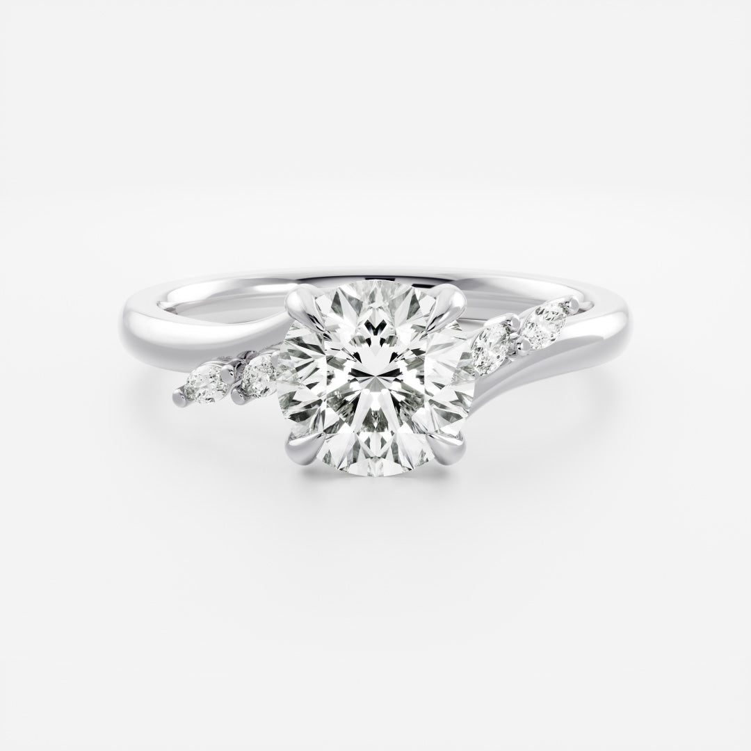 Oval Three Stone Lab Grown Diamond Engagement Ring