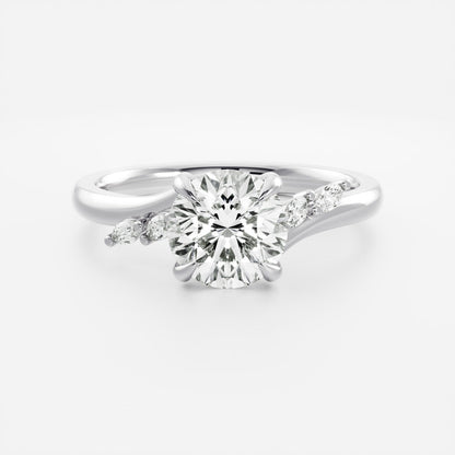Oval Three Stone Lab Grown Diamond Engagement Ring
