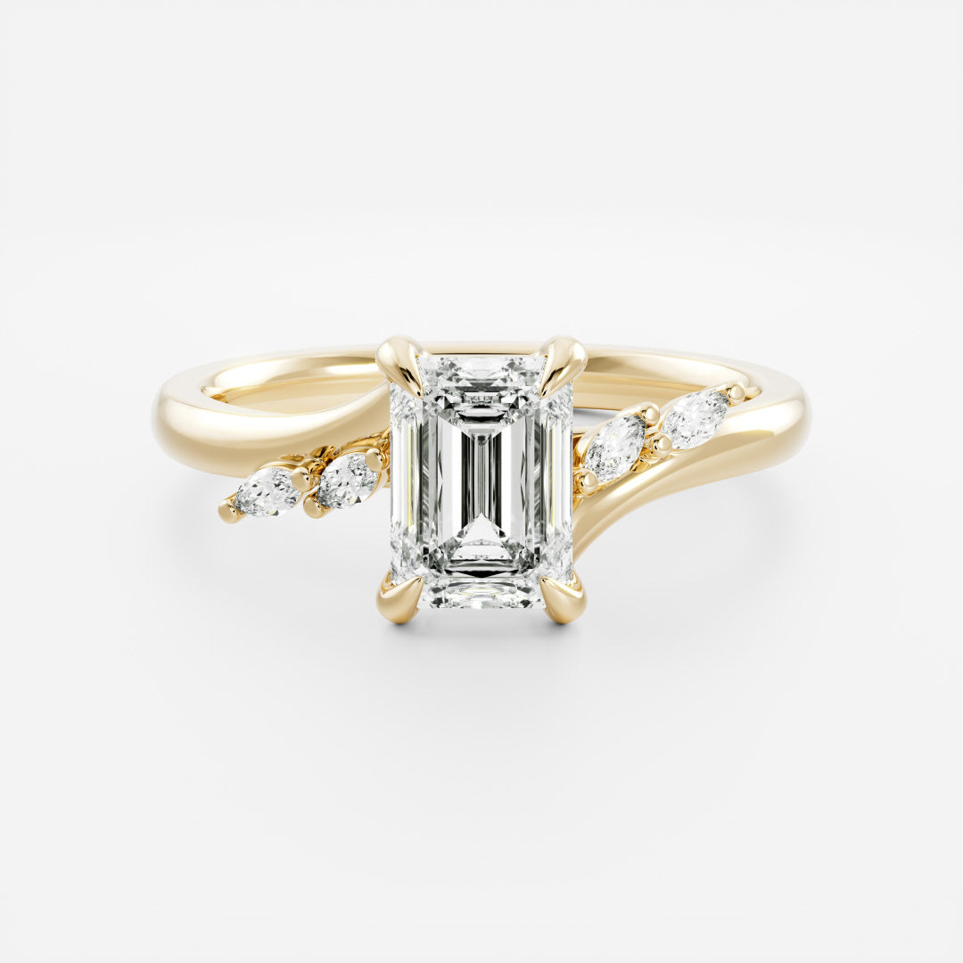 Oval Three Stone Lab Grown Diamond Engagement Ring