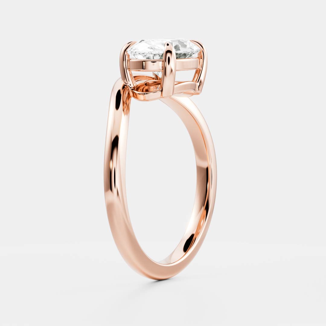 Oval Three Stone Lab Grown Diamond Engagement Ring