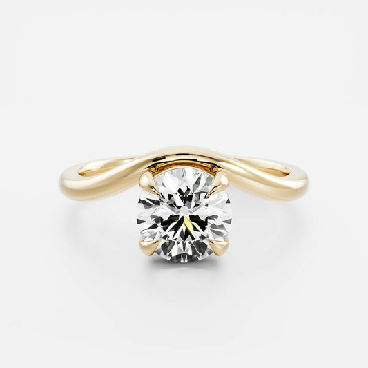 Oval Three Stone Lab Grown Diamond Engagement Ring