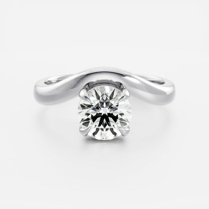 Oval Three Stone Lab Grown Diamond Engagement Ring