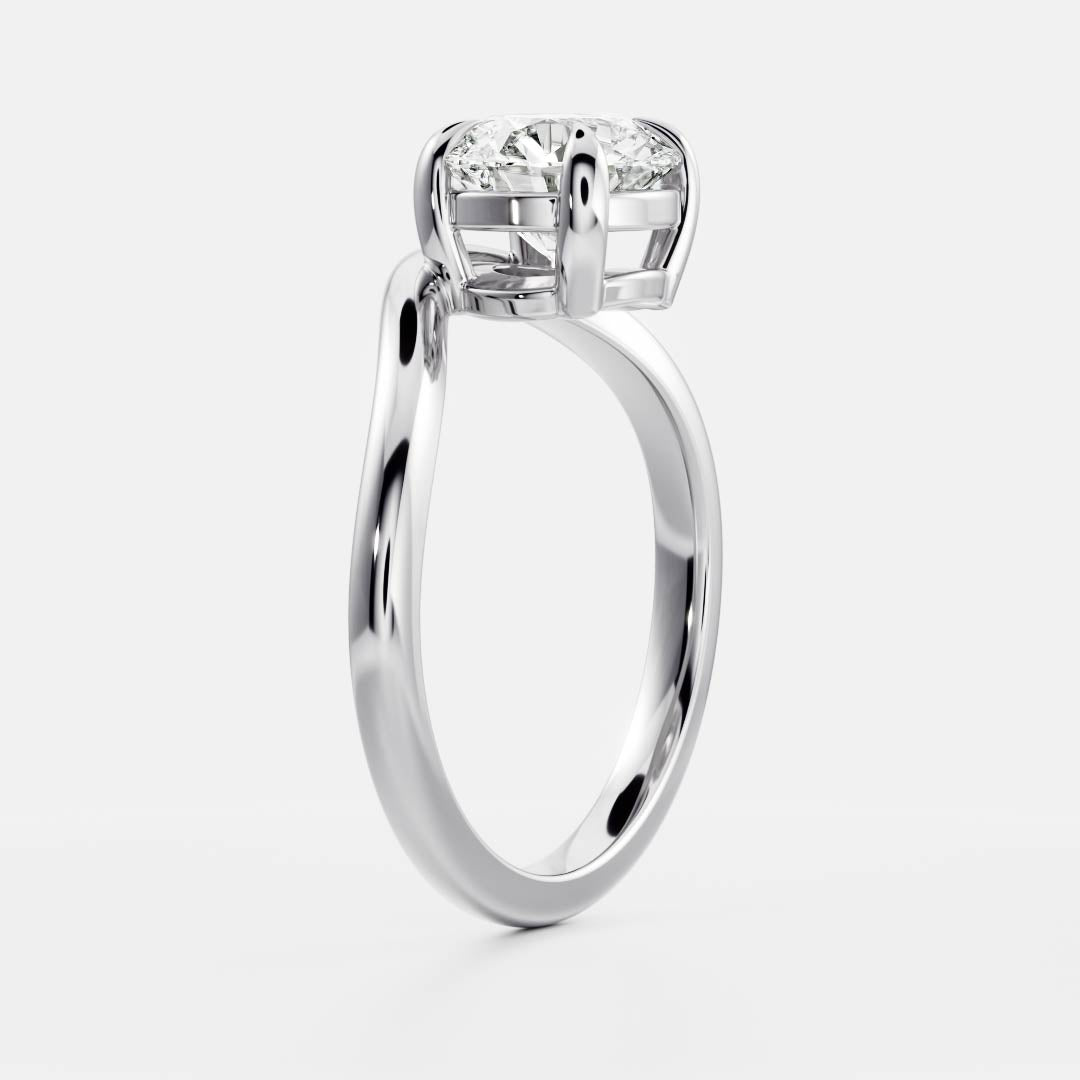 Oval Three Stone Lab Grown Diamond Engagement Ring