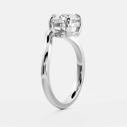 Oval Three Stone Lab Grown Diamond Engagement Ring