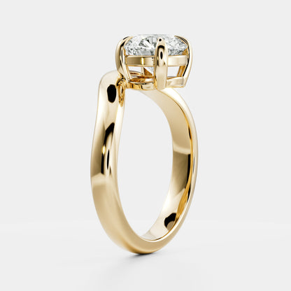 Oval Three Stone Lab Grown Diamond Engagement Ring