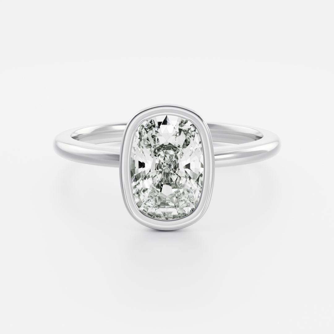 Oval Three Stone Lab Grown Diamond Engagement Ring