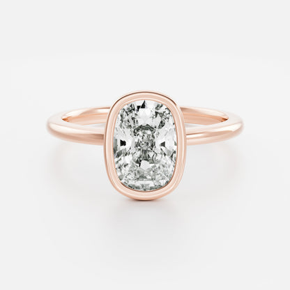 Oval Three Stone Lab Grown Diamond Engagement Ring