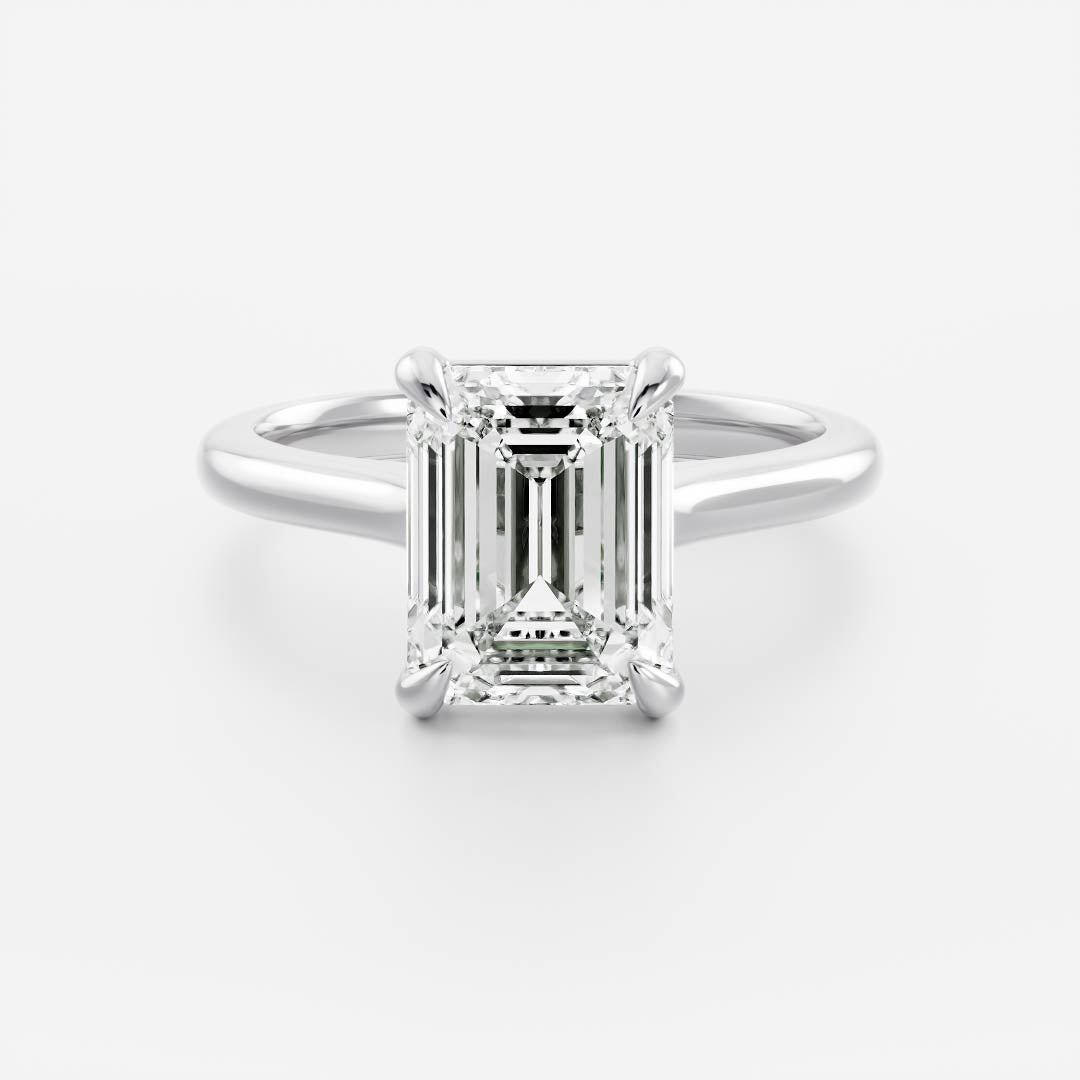 Oval Three Stone Lab Grown Diamond Engagement Ring