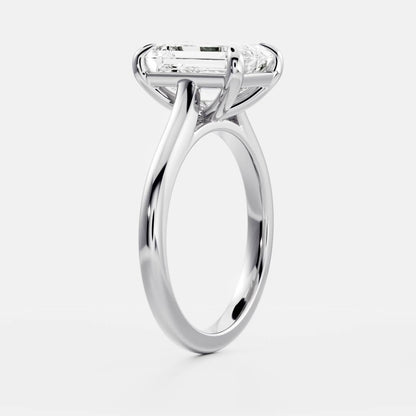 Oval Three Stone Lab Grown Diamond Engagement Ring