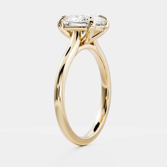 Oval Three Stone Lab Grown Diamond Engagement Ring
