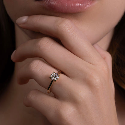 Oval Three Stone Lab Grown Diamond Engagement Ring