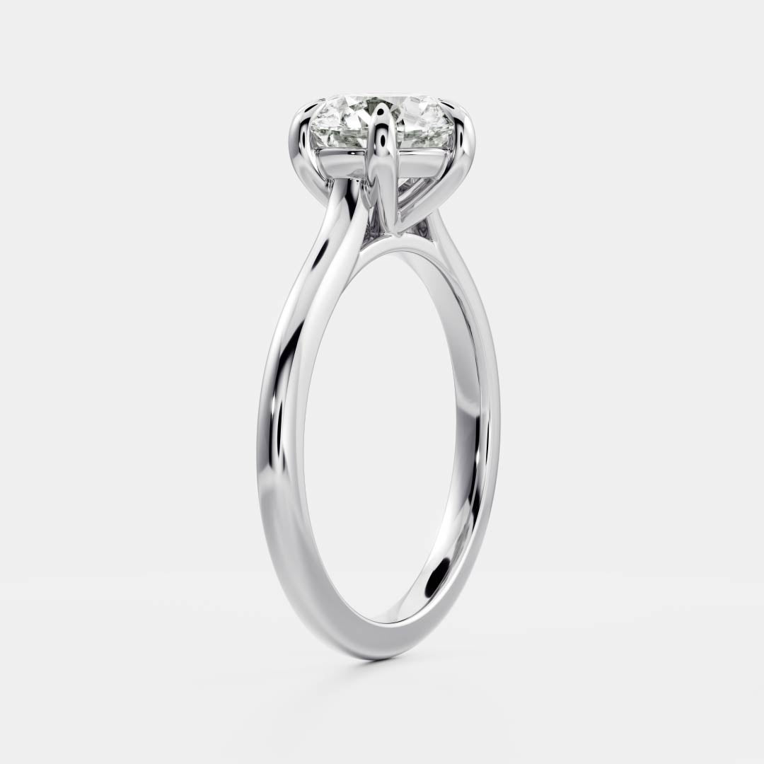 Oval Three Stone Lab Grown Diamond Engagement Ring