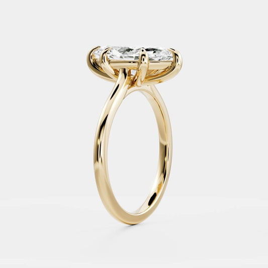 Oval Three Stone Lab Grown Diamond Engagement Ring