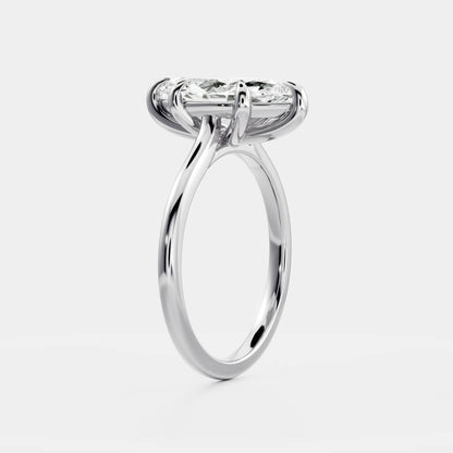 Oval Three Stone Lab Grown Diamond Engagement Ring